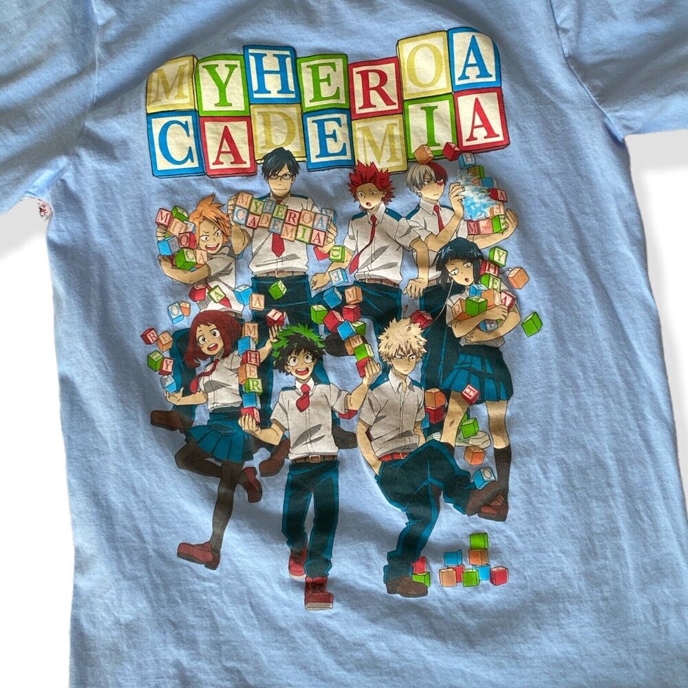 My Hero Academia Group funimation size S Blue Short Sleeve T-Shirt Tee